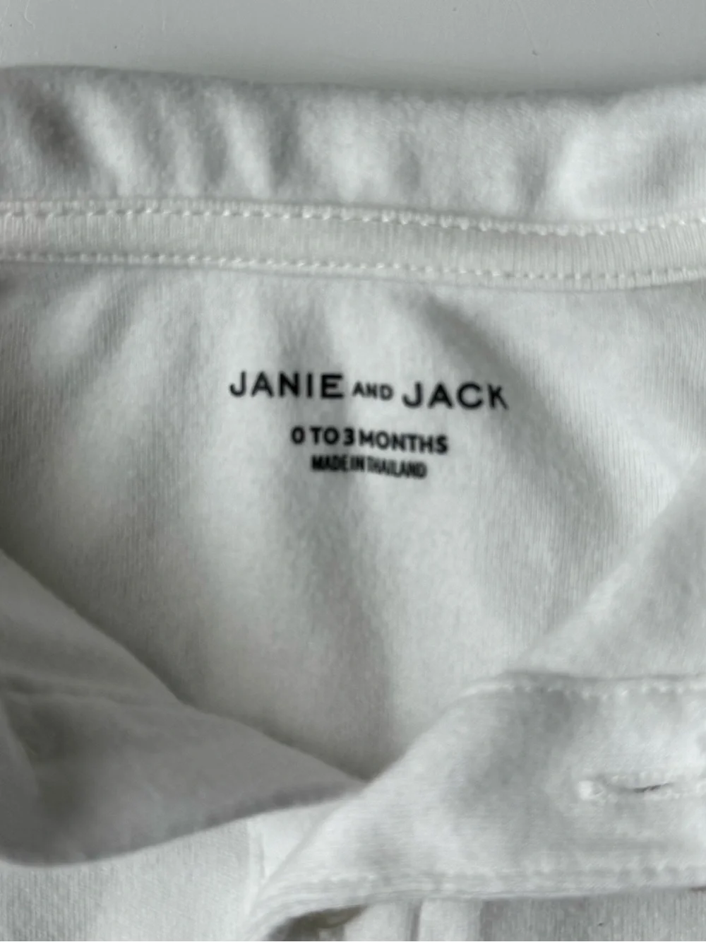 Janie and Jack White Long-Sleeve Polo Bodysuit